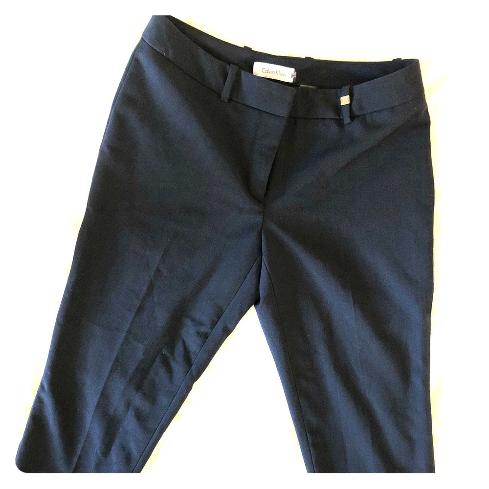 Calvin Klein polyester capris navy blue size 2